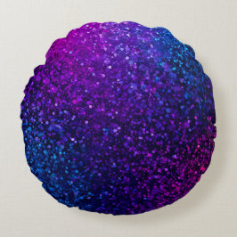 Dekorativ kudde, färgad Glitter Art Round Rund Kudde