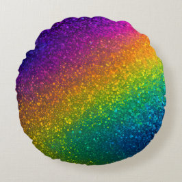 Dekorativ kudde, färgad Glitter Art Round Rund Kudde