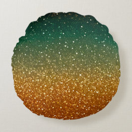 Dekorativ kudde, färgad Glitter Art Round Rund Kudde