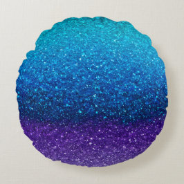 Dekorativ kudde, färgad Glitter Art Round Rund Kudde