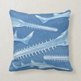 Dekorativ kudde för blåttSmalltooth Sawfish