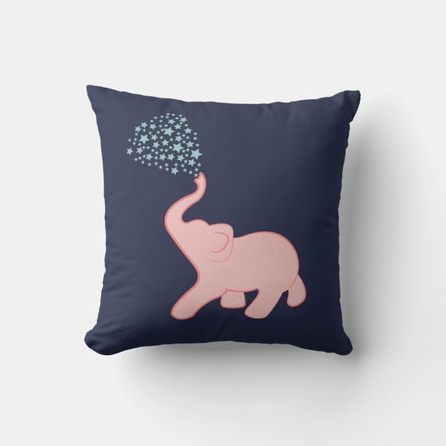 Dekorativ kudde för dusch för babyelefantstjärna (Framsida)