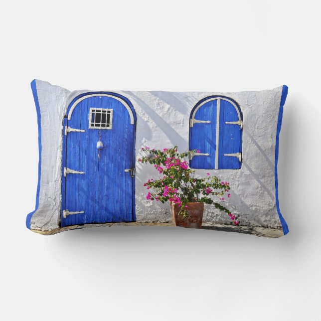 Dekorativ kudde för hem för blåttdörrstuckatur (Framsida)