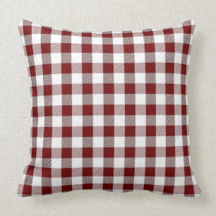 Dekorativ kudde för klassikerBurgundy röd Gingham