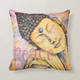 Dekorativ kudde för konst för fredBuddha