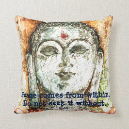 Dekorativ kudde för konst för vattenfärg för