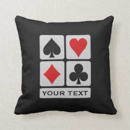 Dekorativ kudde för kortspelareanpassningsbar