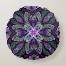 Dekorativ kudde för LaChanteuse Violett runda