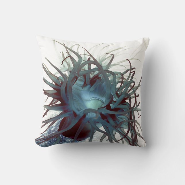 Dekorativ kudde för marin- liv för havsanemon (Framsida)