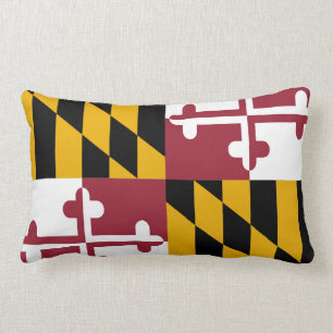 Dekorativ kudde för Maryland flaggaLumbar
