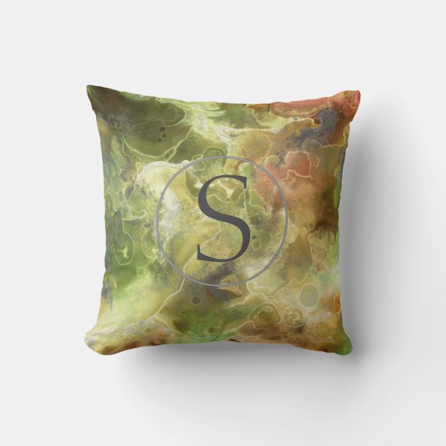 Dekorativ kudde för nedgång för vattenfärg för (Framsida)