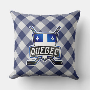 Dekorativ kudde för Quebec hockeylogotyp
