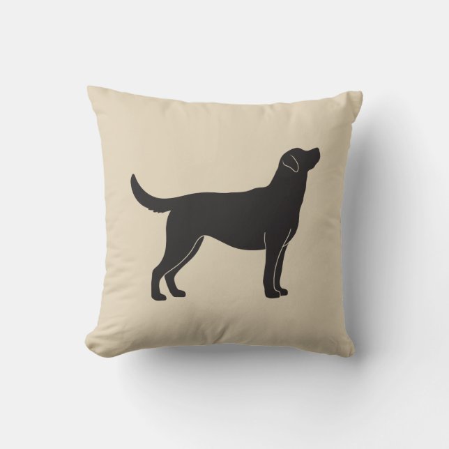 Dekorativ kudde för Silhouette för hund för (Framsida)