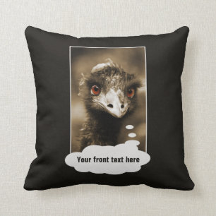 Dekorativ kudde för text för OstrichesLook