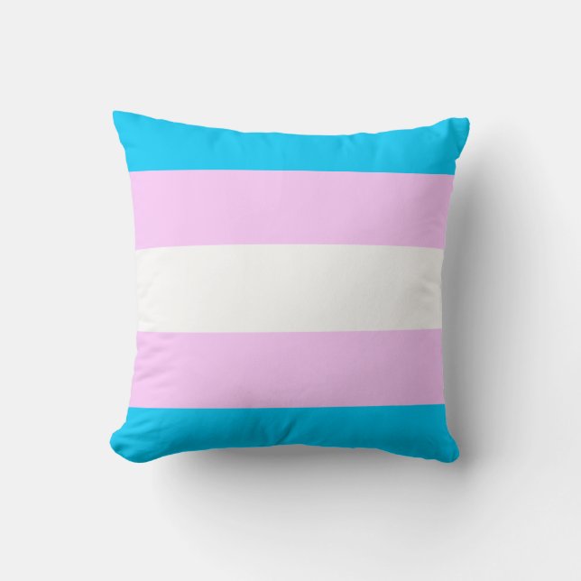 Dekorativ kudde för Transgenderprideflagga (Framsida)