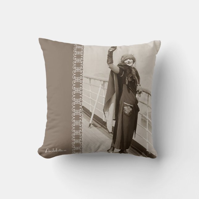 Dekorativ kudde för vintage"Bonresa" (Framsida)