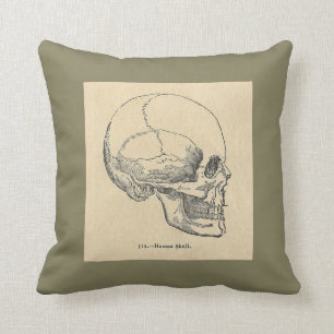 Dekorativ kudde för vintageanatomiskalle