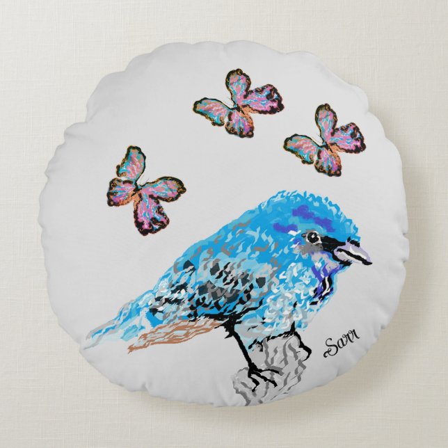 Dekorativ kudde: Fredlig Rund Kudde (Framsidan)