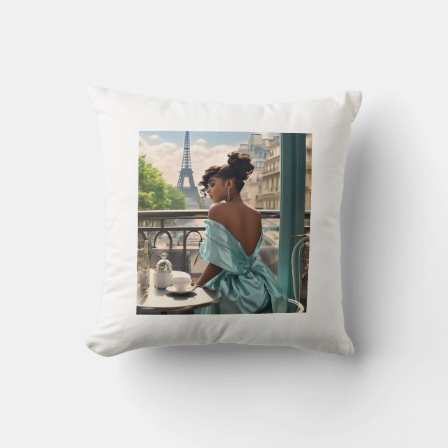 Dekorativ kudde | Girl in Paris (Framsida)