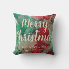 Dekorativ kudde God jul färgad /Grönt