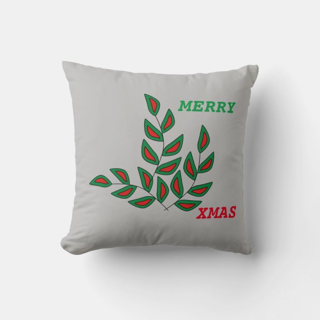 Dekorativ kudde God jul Grått (Framsida)