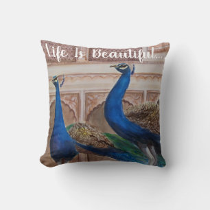 Dekorativ kudde- Hajens peacocks Kudde