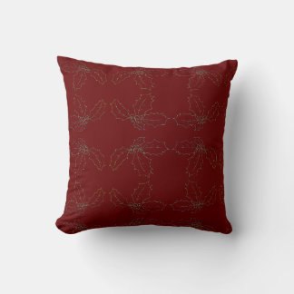 Dekorativ kudde Holly Sketch Allover print red bac