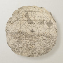 Dekorativ kudde i historiskt Nautiskt diagram