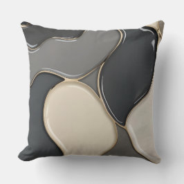 Dekorativ kudde i snyggt abstrakt grafik