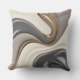 Dekorativ kudde i snyggt abstrakt grafik