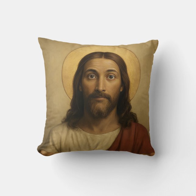 Dekorativ kudde Jesus roligt (Framsida)