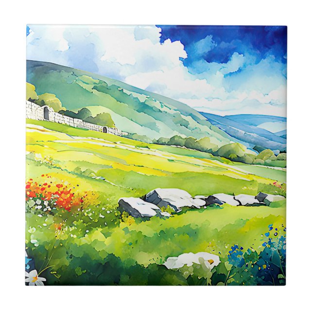 Dekorativ kudde kakelplatta (Framsidan)