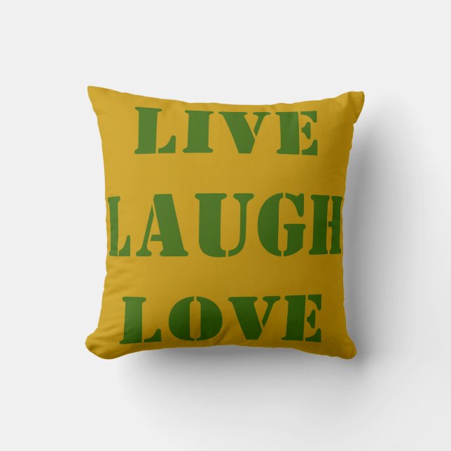 DEKORATIV KUDDE - LEVE KÄRLEK LAUGH - DECOR GIFTS (Framsida)
