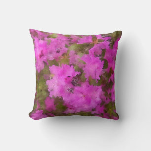 Dekorativ kudde - Lila Watercolor Rhododendron