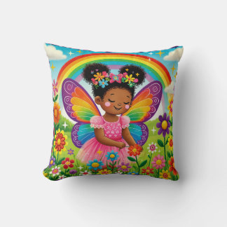 DEKORATIV KUDDE - "LYCKLIG FAIRY PICKING FLOWERS"