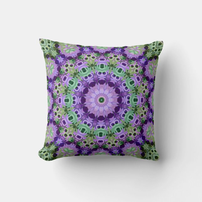 Dekorativ kudde Mandala round mönster kaleidoscope (Framsida)