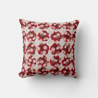 Dekorativ kudde med blommande Mönster-design