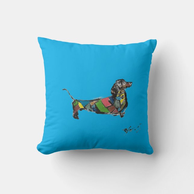 Dekorativ kudde med Colorful Dachshund (Framsida)