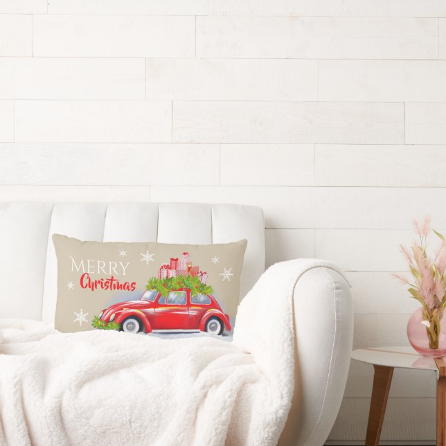 Dekorativ kudde med modern minimalistisk utformnin (Soffa)