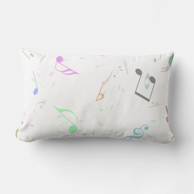 Dekorativ kudde med Musik noter och symboler (Framsida)