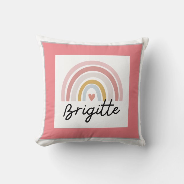 Dekorativ kudde med regnbågsdesign (Framsida)