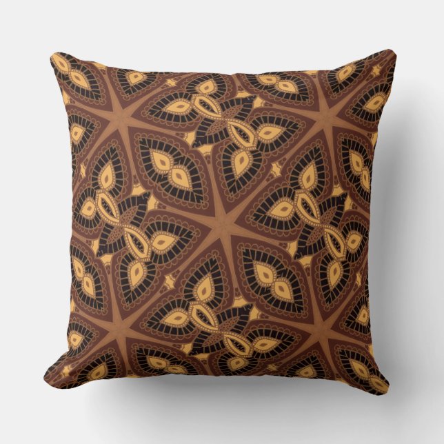 Dekorativ kudde med stamgeometrisk mönster (Framsida)