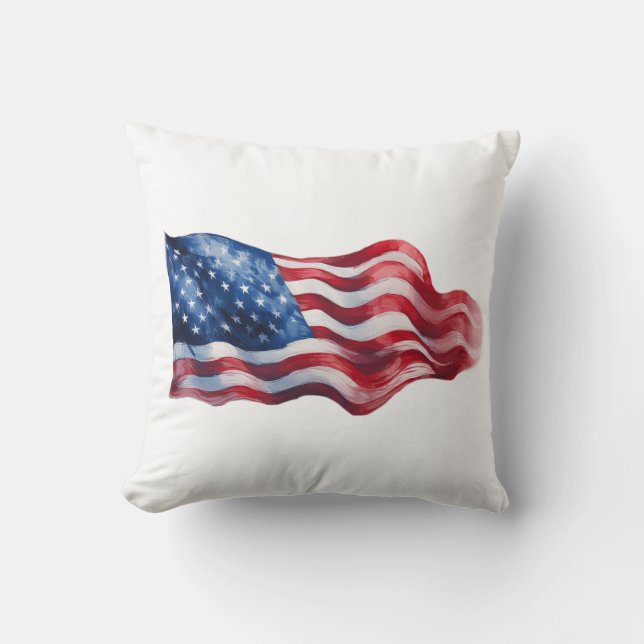 Dekorativ kudde med USA flagga (Framsida)