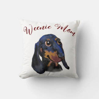 Dekorativ kudde med Weenie hund Mamma