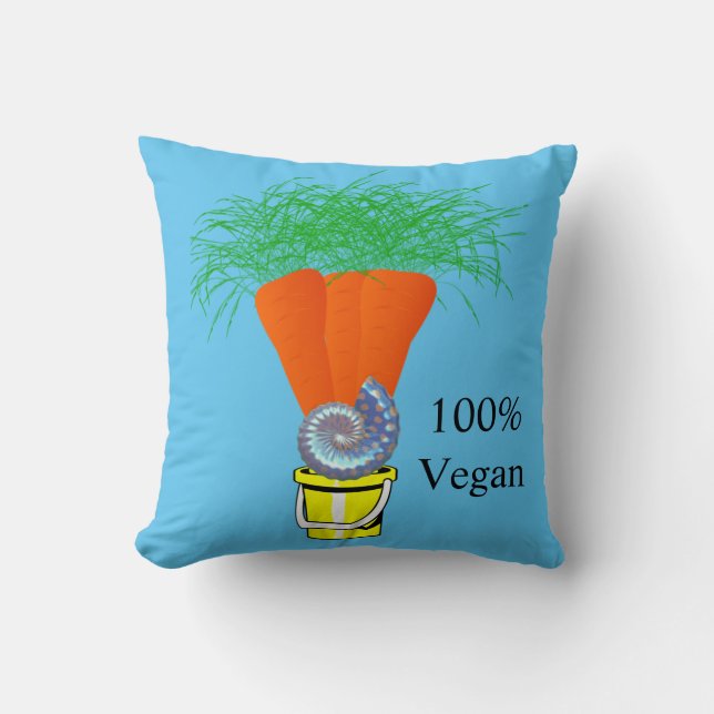 Dekorativ kudde-morötter 100 % Vegan Kudde (Framsida)
