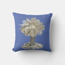 Dekorativ kudde Oyster Snäcka Palmetto Träd blue b