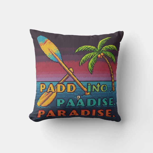 Dekorativ kudde Paddle in Paradise (Framsida)