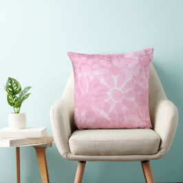 Dekorativ kudde Pastel Rosa Blommigt Abstrakt 
