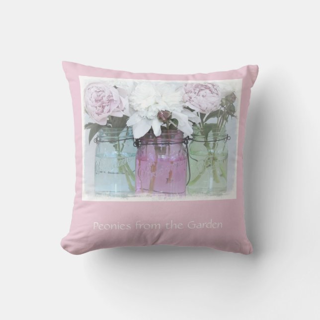 Dekorativ kudde Peonies från Garden (Framsida)