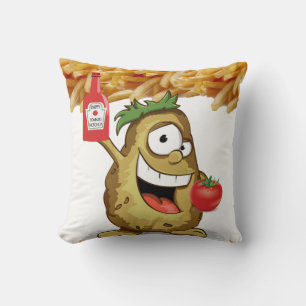 Dekorativ kudde Potato, Fransk Fries, Ketchup